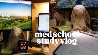 med school study vlog 🍀 | productive week in my life, reproductive anatomy, lots of matcha