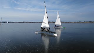 ijszeilers op de Kagerplassen 14-2-2021