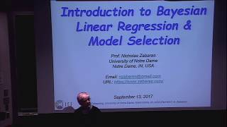 Lecture 9. Introduction to Bayesian Linear Regression, Model Comparison and Selection