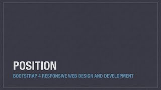 Bootstrap 4 (Alpha 6) utilities: Position