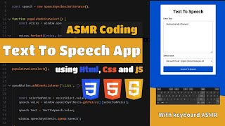 ASMR Programming | Text To Speech App - No Talking
