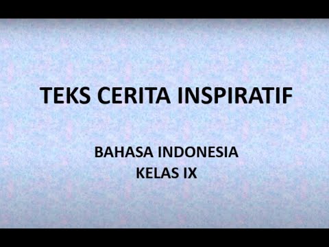 TEKS CERITA INSPIRATIF - YouTube