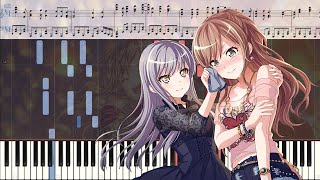 【バンドリ】陽だまりロードナイト / Roselia (full ver) ピアノ アレンジ 楽譜