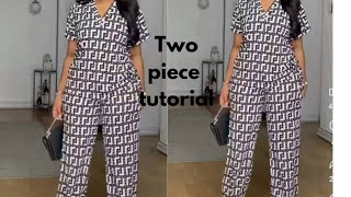 How to cut and sew a palazzo pant with top/two piece tutorial.