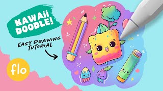 PROCREATE Easy Doodle Drawing - Step by Step Procreate Tutorial