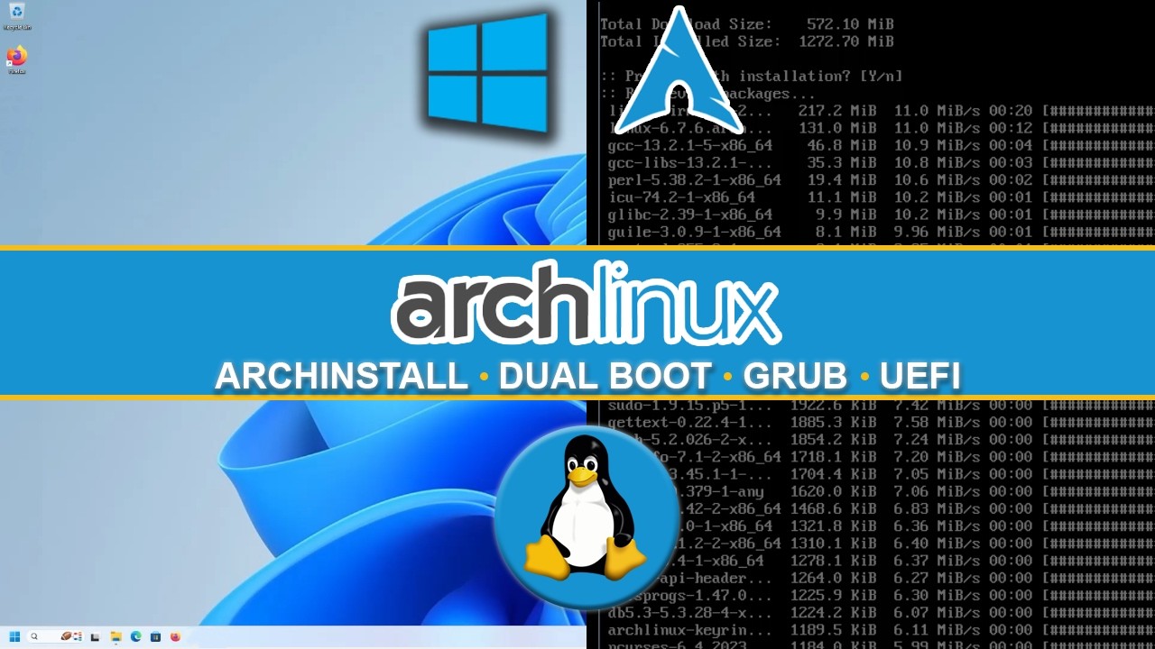 How To Install Arch Linux Dual Boot Windows Grub Uefi Youtube