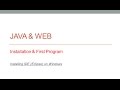Install Latest Eclipse IDE (Neon, Oxygen) on Windows for JAVA EE | First JAVA Program in Eclipse
