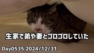 Day0535_生家で今年最後の日を過ごす。妻や弟とドラマを見たり音楽を聞いたりゴロゴロしていた【2024年12月31日】