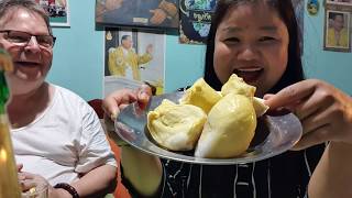 กินทุเรียนบ้านพี่สาวที่ภูเก็ต Eat durian with my family