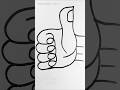 How To Draw Thumbs Up 👍 Sign #shorts #shortsfeed #youtubeshorts #art