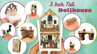 DOLLHOUSE for a Dollhouse • Easy DIY 1:144 Miniature Furniture & Decor