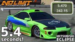 5.4 Tune! Fastest Mitsubishi Eclipse Tune - 5.470 Seconds 1/4 Mile | No Limit Drag Racing 2.0