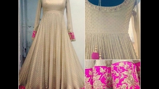 latest white color floor length anarkali dress