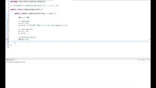 Java Tutorial: Arithmetic Compound Operators