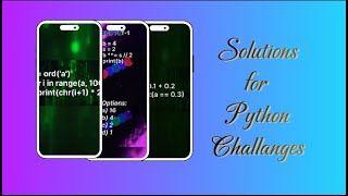Let's find out the solutions for Python Challenges (1-5) #interview #python #pythonprogramming#mcq