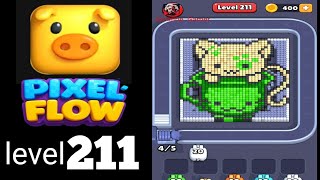 Pixel Flow level 211 very hard Walkthrough Solution