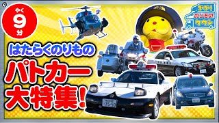 【のりもの図鑑】おまわりさんが使うのりもの！パトカー大特集（はたらくのりもの｜パトロールカー、白バイ、オフロードレスキュー、警察航空隊ヘリコプター）