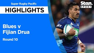 Blues v Fijian Drua Highlights | Round 10 | Super Rugby Pacific | 2022