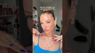 my summer “full glam” makeup routine 💆🏼♀️🍉👙🏖️✨ #summermakeup #glowymakeup #trending