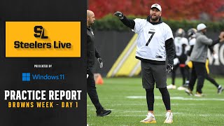 Steelers Live Practice Report: Browns Week - Day 1 | Pittsburgh Steelers