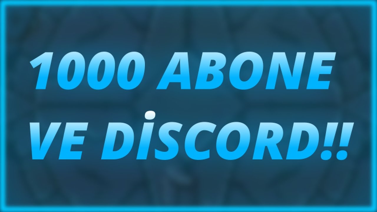 1000 Abone Olduk Youtube