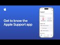 Get to know the Apple Support app for iPhone, iPad, and Apple Vision Pro | Apple Support
