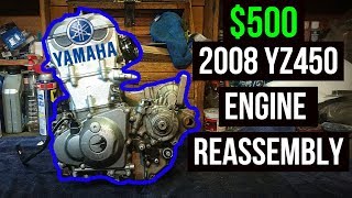 $500 Yamaha YZ450 Dirt Bike Engine Reassembly | Top End Rebuild #2