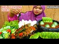 SEDIKIT SAJA‼️MAKAN IKAN KEMBUNG OSENG CABE IJO SAMBEL TERASI LALAPAN + NASI 6 CENTONG