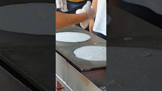 Taiwan Top skills / spring roll wrapper crepes .looks easy ! Most easiest way .