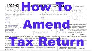 How To Amend Your 2025 Tax Return - IRS Form 1040-X
