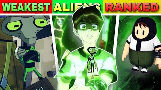 Top 10 Weakest Ben 10 Aliens Ranked