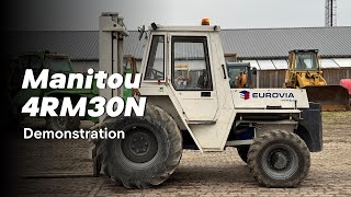 Manitou 4RM30N (1984) rough terrain forklift demonstration