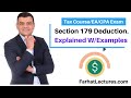 Section 179 deduction. Explained with Examples.  CPA/EA Exam