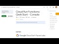 Cloud Run Functions: Qwik Start - Console GSP081