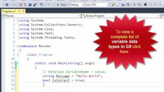 C# Programming: Variables, Input, and Output