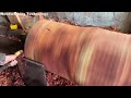 woodworking wonders you can t miss wood turning process turns red log into artistic masterpiece