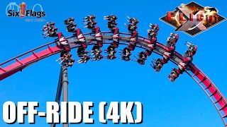 X-Flight Off-Ride 2021 (4K) - Six Flags Great America - Non Copyright