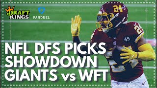 NFL DFS Picks for the Thursday Night Showdown Giants vs WFT: FanDuel & DraftKings Lineup Advice