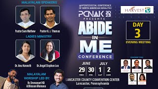 38th PENTECOSTAL CONFERENCE OF NORTH AMERICAN KERALITES | PCNAK 2023 | DAY - 3 | EVENING SESSION