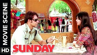 Ajay Devgn takes Ayesha Takia on a Date | Sunday | Movie Scene | Comedy