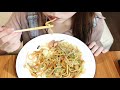 eat yaki udon. 【焼うどんを食べる】asmr　咀嚼音