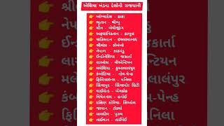 એશિયા ખંડ ના દેશો ની રાજધાની || gk || #wordgk