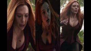 Scarlet Witch - Wanda - Elizabeth Olsen Scenes from Avengers Infinity War - slowmotion