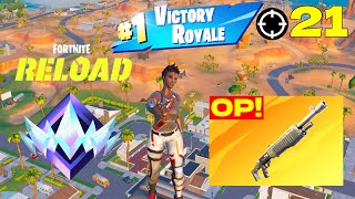 Fortnite Reload | 21 Kill Solo Gameplay in UNREAL RANKED (Keyboard \u0026 Mouse)