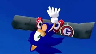 Exaggerated swagger of a blue hedgehog