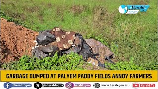 Garbage dumped at Palyem paddy fields annoy farmers