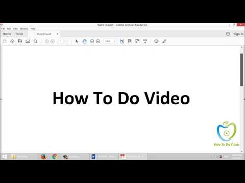 How to convert word file to pdf in one second How to convert word file to pdf in one second