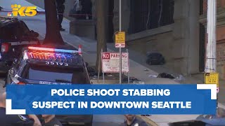 Stabbing suspect shot by Seattle police officer in critical condition