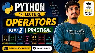 Learn Python Operators 🚀 | Part 2 Practical | Full Explanation