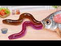 🐠 Satisfying Catch And Cook Miniature Grilled Eel Fish Best Delicious Recipe 🐍 Mina Mini Kitchen